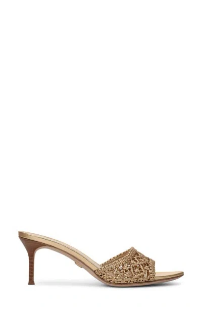 Veronica Beard Tia Macramé Slide Sandal In Brown