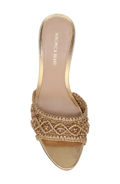 Veronica Beard Tia Macramé Slide Sandal In Brown