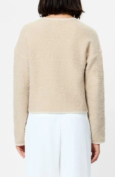 French Connection Effie Boucle Knit Cardigan Sweater In Nude