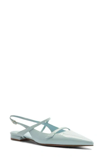 Alexandre Birman Tita Pointed Toe Slingback Flat In Blue