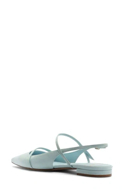 Alexandre Birman Tita Pointed Toe Slingback Flat In Blue