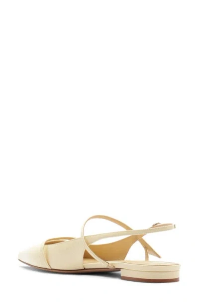 Alexandre Birman Tita Pointed Toe Slingback Flat In Neutral