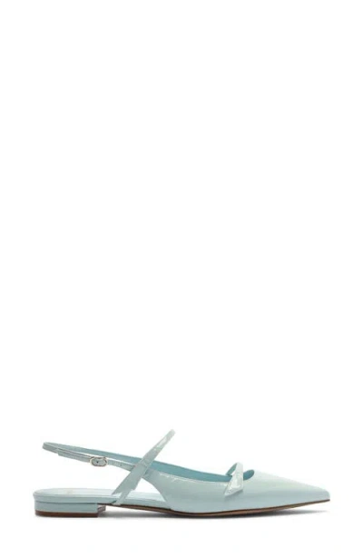 Alexandre Birman Tita Pointed Toe Slingback Flat In Blue