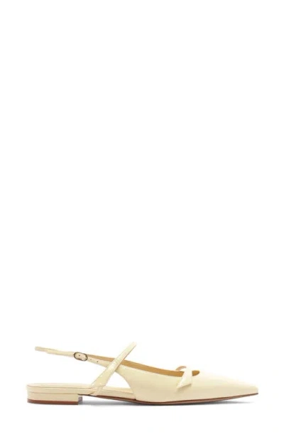 Alexandre Birman Tita Pointed Toe Slingback Flat In Neutral