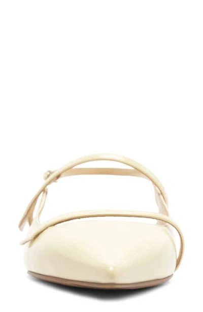 Alexandre Birman Tita Pointed Toe Slingback Flat In Neutral
