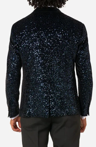 Opposuits Navy Sequin Dinner Jacket In Blue