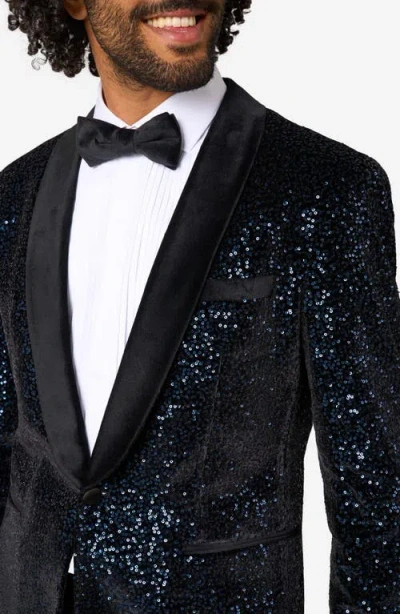Opposuits Navy Sequin Dinner Jacket In Blue