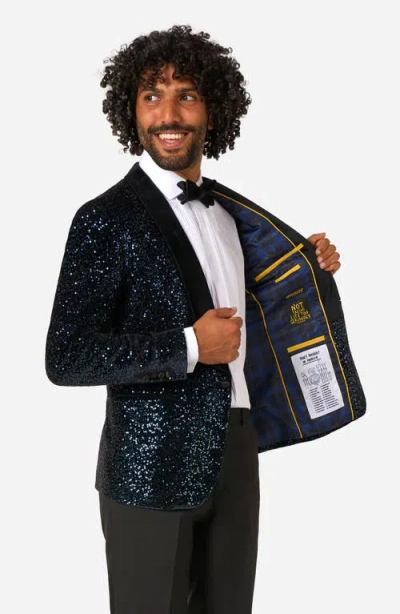 Opposuits Navy Sequin Dinner Jacket In Blue