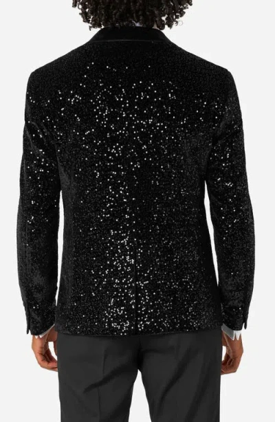 Opposuits Black Sequin Dinner Jacket In Black
