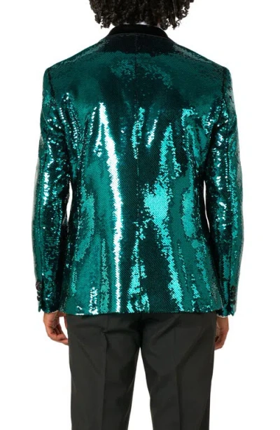 Opposuits Terrific Teal Sequin Embellished Dinner Jacket In Green