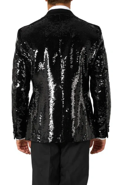 Opposuits Brilliant Black Sequin Embellished Dinner Jacket In Black
