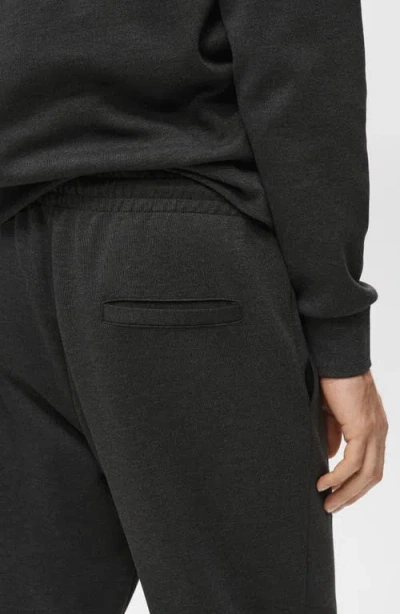 Mango Knit Drawstring Pants In Gray