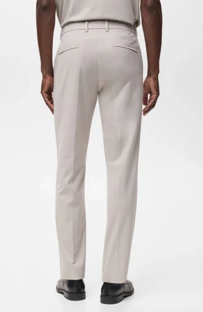 Mango Zurich Thermolite® Slim Fit Suit Pants In Neutral