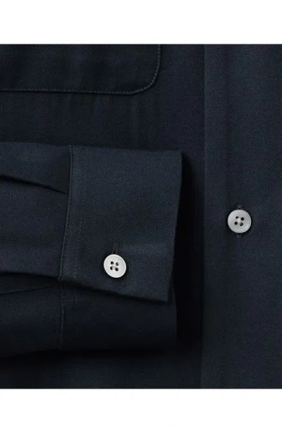 Mango Regular Fit Overshirt In Blue