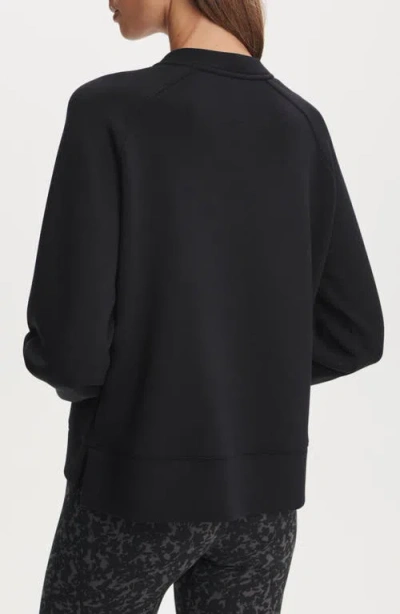 Varley Zosia Midlayer Crewneck Sweatshirt In Black