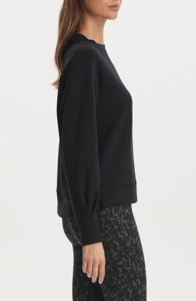 Varley Zosia Midlayer Crewneck Sweatshirt In Black