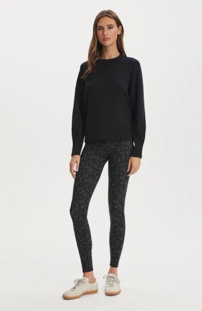 Varley Zosia Midlayer Crewneck Sweatshirt In Black