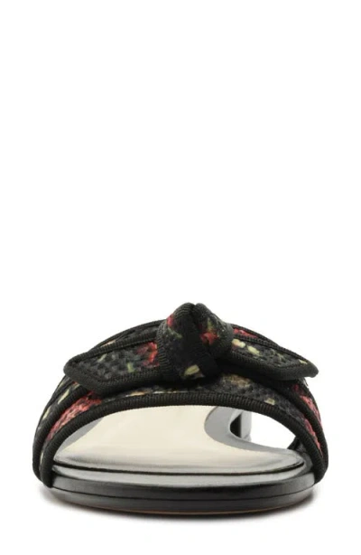 Alexandre Birman X Agua By Agua Bendita Grosgrain Raffia Slide Sandal In Multi