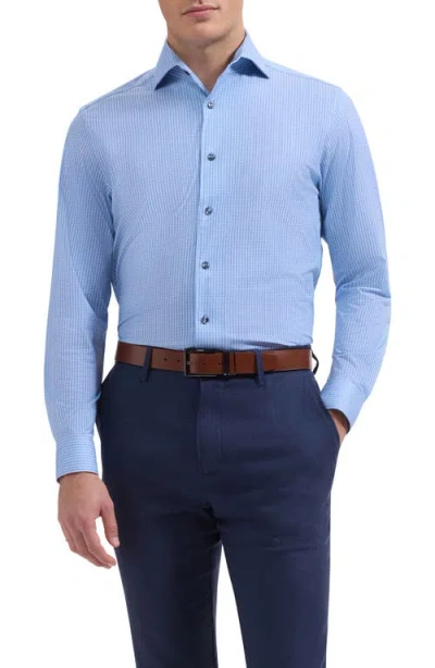 Bugatchi Devon Ooohcotton® Plaid Button-up Shirt In Blue