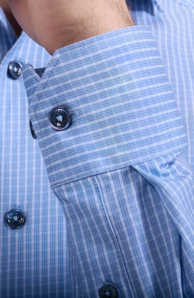 Bugatchi Devon Ooohcotton® Plaid Button-up Shirt In Blue