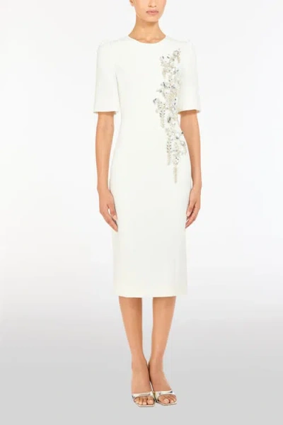 Jenny Packham Roma Midi Dress In White