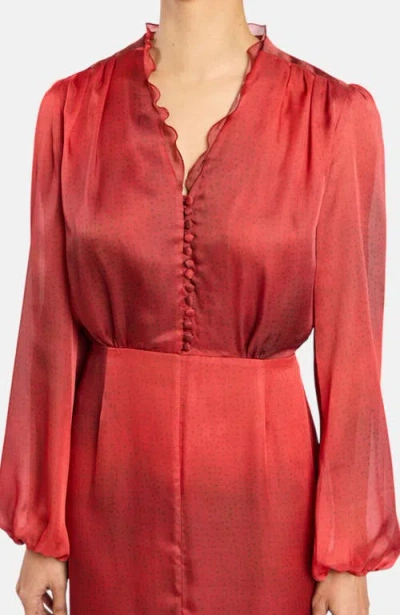 Santorelli Coco Midi Dress In Red