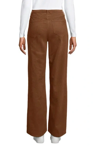 Lands' End Corduroy High Rise Classic Flare Pants In Brown