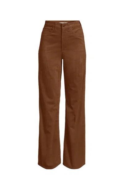 Lands' End Corduroy High Rise Classic Flare Pants In Brown