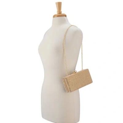 Whiting & Davis Olivia Crystal Top Minaudiere In Gold