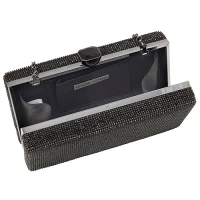 Whiting & Davis Olivia Crystal Top Minaudiere In Black