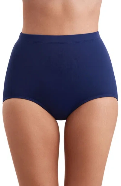 Shapesolver Full Hipster Brief Swimsuit Bottom In Blue