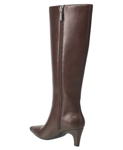 French Connection Womens Becky Kitten Heel Bootie In Brown