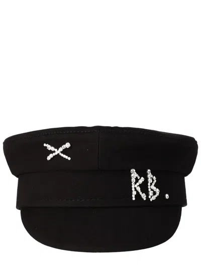 Ruslan Baginskiy Embellished Brimmed Hat Showcasing Refined Craftsmanship In Black