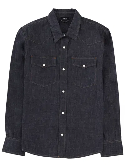 Apc Shirt A. P.c. Men Color Blue In Blue