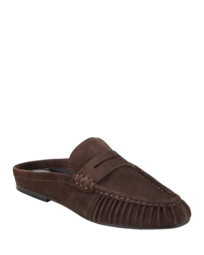 Marc Fisher Ltd Jaynie Almond Toe Loafer Mule In Brown