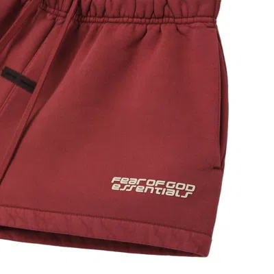 Essentials Womens Running Short In Burgundy