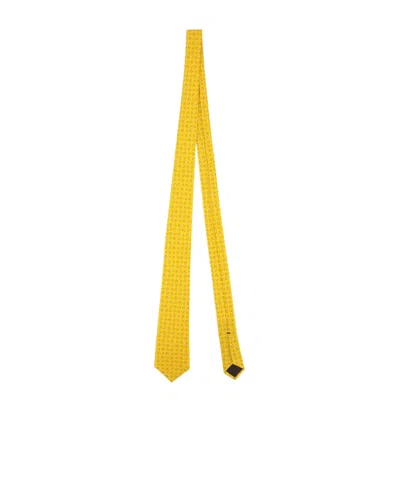 Gucci Horsebit Interlocking G Tie In Yellow