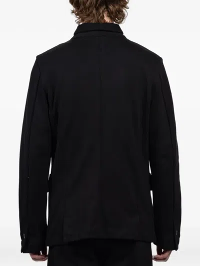 Hannes Roether Buttoned Pocket Jacket In Black