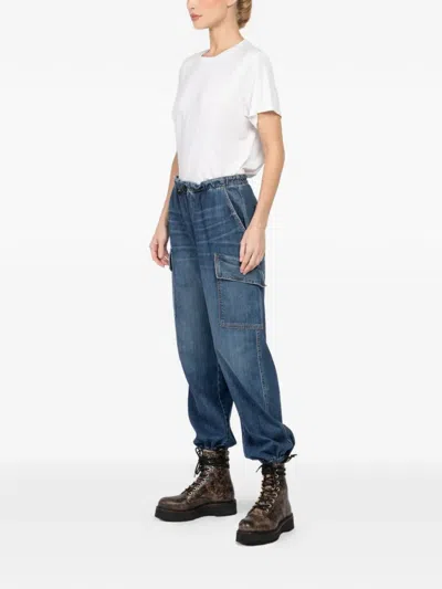 松紧工装露踝裤