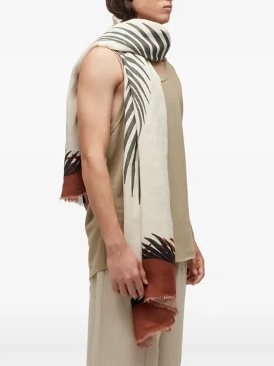 Osklen Leaf-print Scarf In Multi
