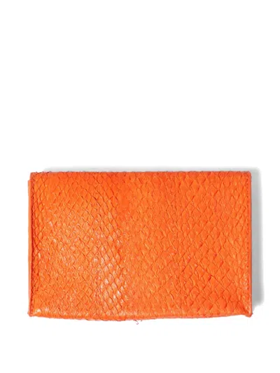 Osklen Buttoned Flap Wallet In Orange