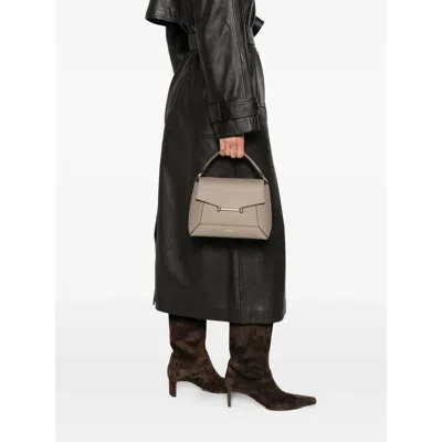 Strathberry Leather Tote Bags In Neutral