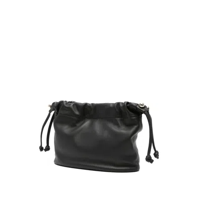 Strathberry Charlotte Drawstring Soft Nappa Black Bags