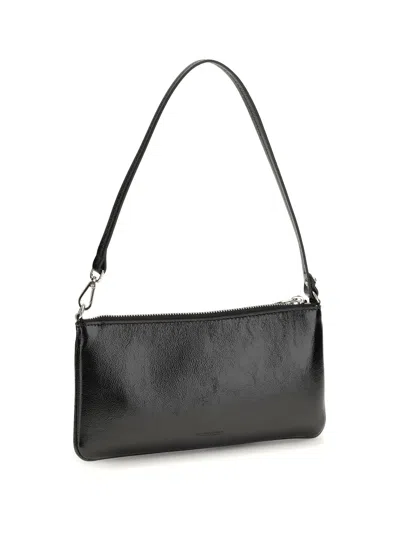 Courrèges Logo-plaque Zipped Pouch In Black