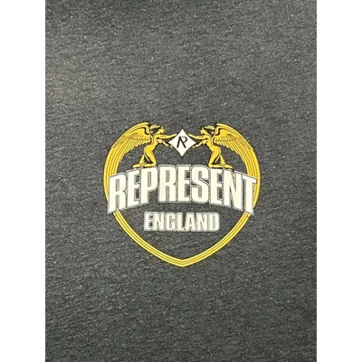 Represent Boxy Angel Border Logo Graphic Tee In Gray