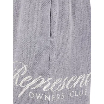 Represent Elasticized Logo Shorts In Gray