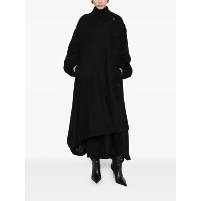 The Nina Studio Asymmetric Coat In Black