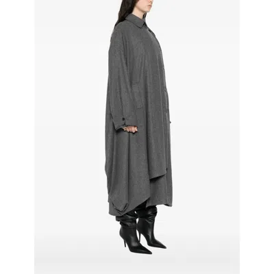 The Nina Studio Asymmetric Coat In Gray