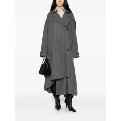 The Nina Studio Asymmetric Coat In Gray