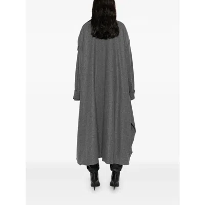 The Nina Studio Asymmetric Coat In Gray